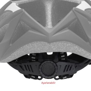 İmpact Scap Bisiklet Kaskı Siyah-Gri M/L(57-61cm)