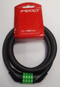 İmpact Luko 12mmx1000mm Şifreli Kilit Siyah-Yeşil