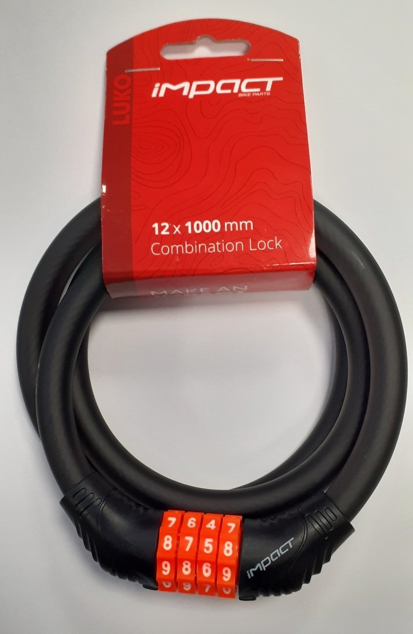 İmpact Luko 12mmx1000mm Şifreli Kilit Siyah-Turuncu