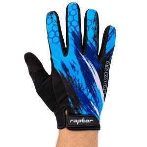 Raptor Matrix Uzun Parmak Bisiklet Eldiveni Jel Destekli Ocean Camo L