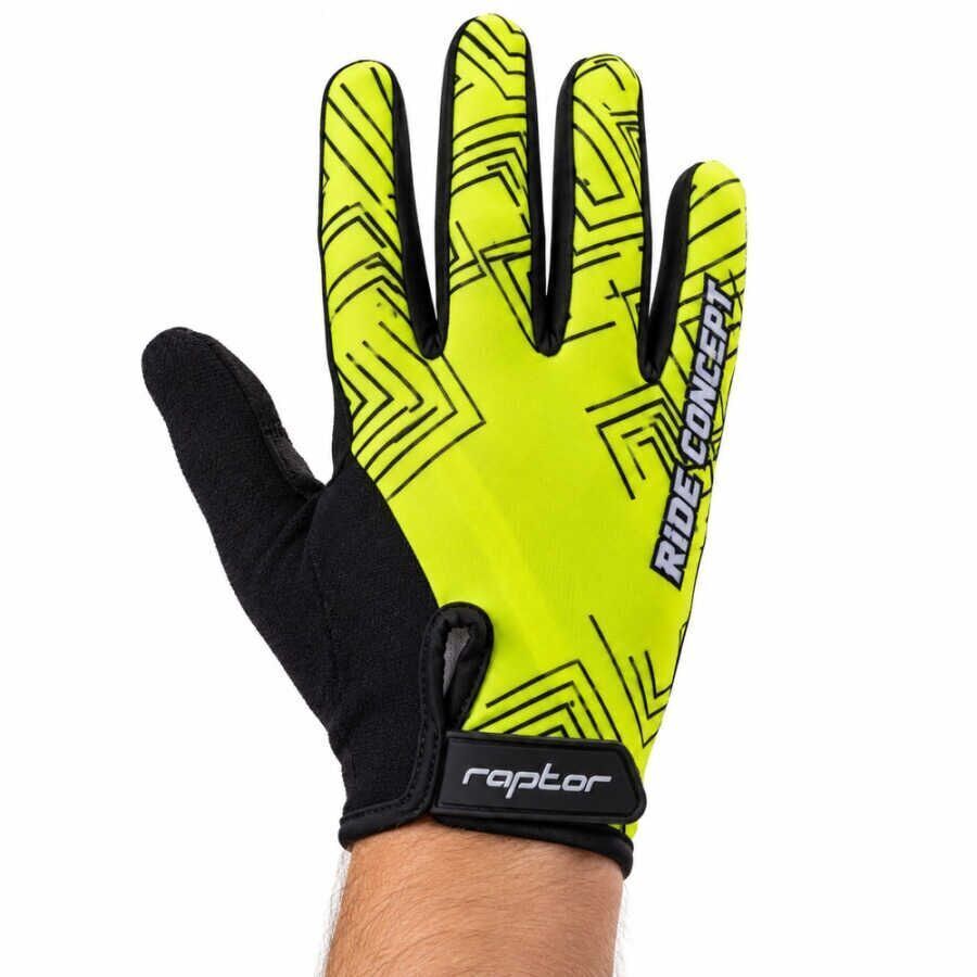 Raptor Matrix Uzun Parmak Bisiklet Eldiveni Jel Destekli Turbo Green L