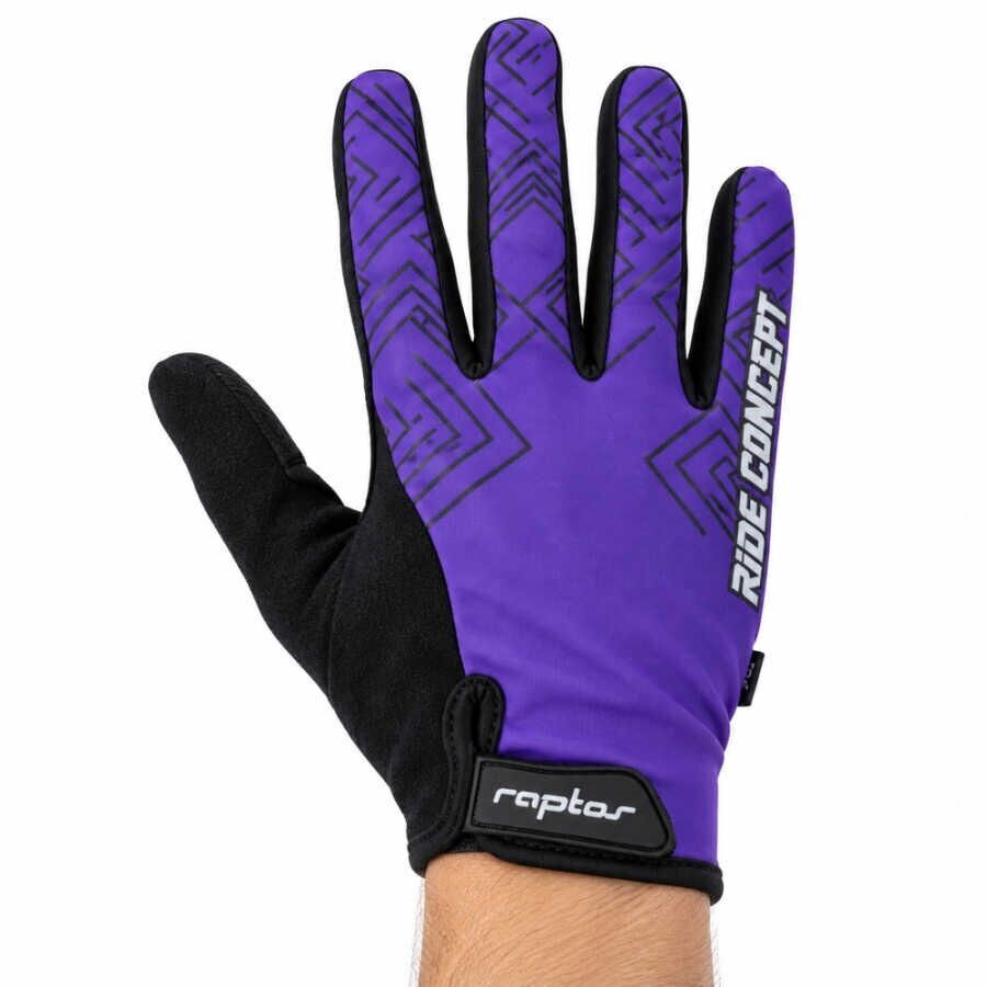 Raptor Matrix Uzun Parmak Bisiklet Eldiveni Jel Destekli Cyber Purple M
