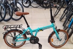 Carraro Flexi 121 Katlanır Bisiklet Mat Turkuaz