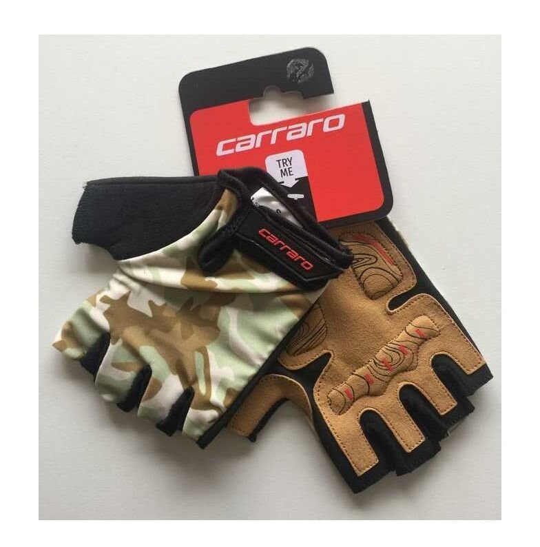 Carraro Kısa Parmak Eldiven CR-2117 Kahverengi Kamuflaj -L Beden-