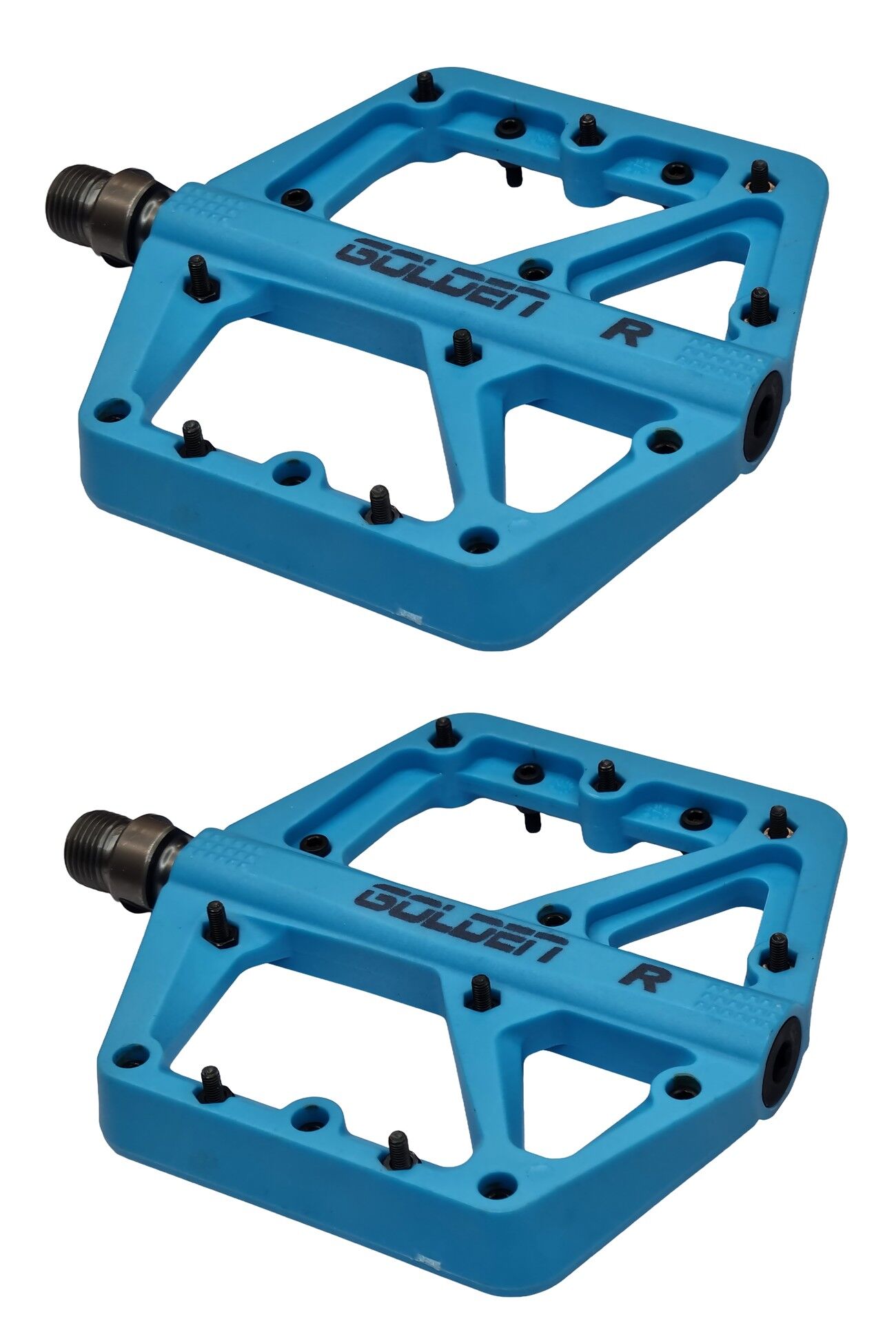 Golden 874 Rulmanlı Platform Pedal - Mavi (Çivili Set)