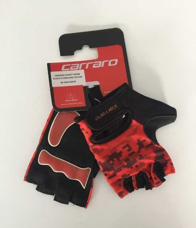 Carraro Kısa Parmak Çocuk Eldiveni 5-8 Yaş Kırmızı