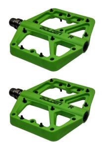 Golden 874 Rulmanlı Platform Pedal - Yeşil (Çivili Set)