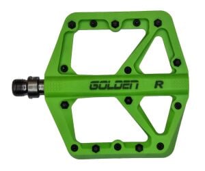 Golden 874 Rulmanlı Platform Pedal - Yeşil (Çivili Set)