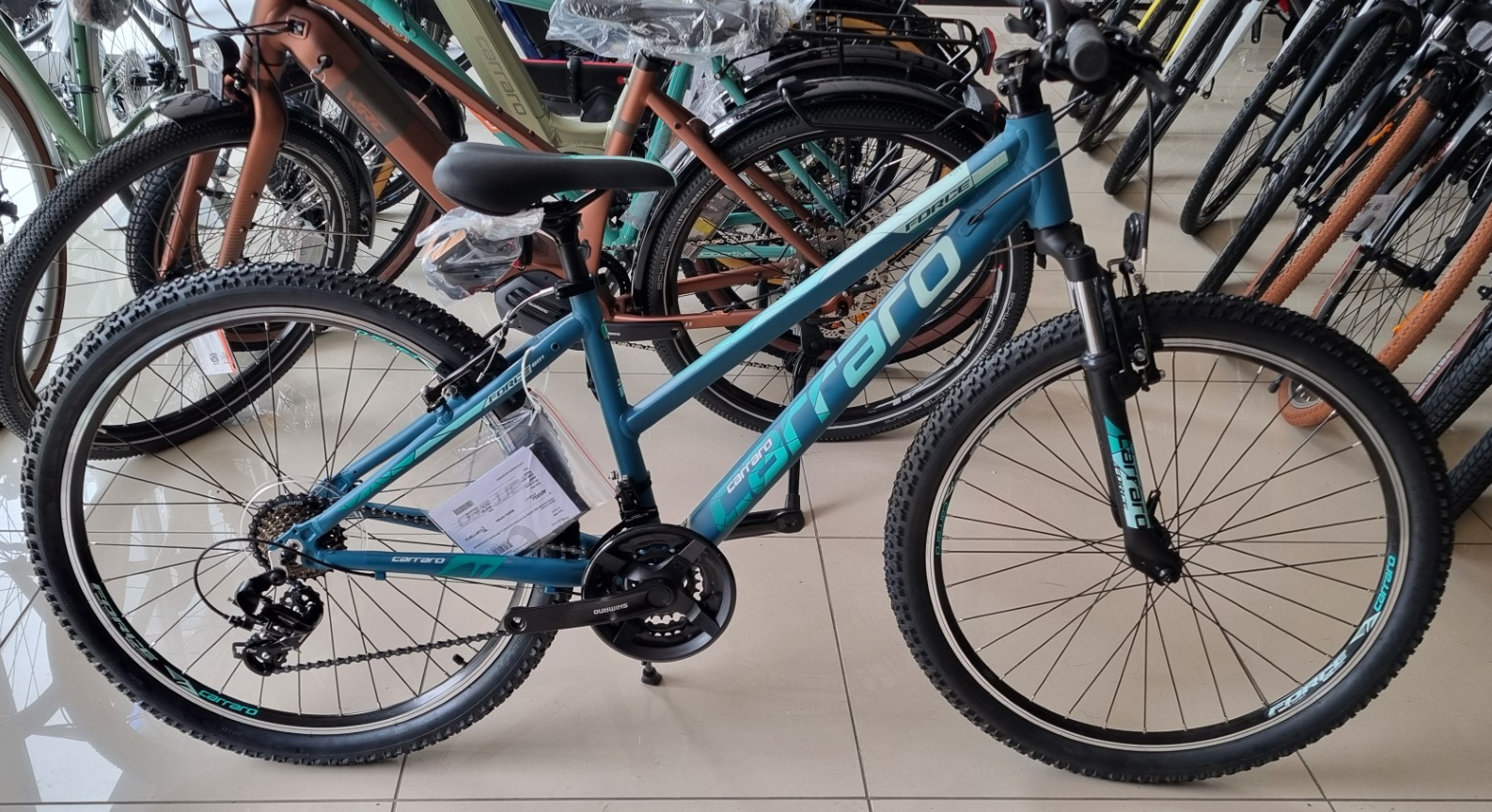 Carraro Force 601 Dağ Bisikleti 26 Jant -Mat Turkuaz-38cm-