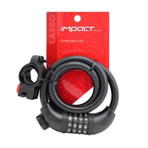 Impact Lasso 12mm x 1000mm Şifreli Bisiklet Kilidi - Siyah