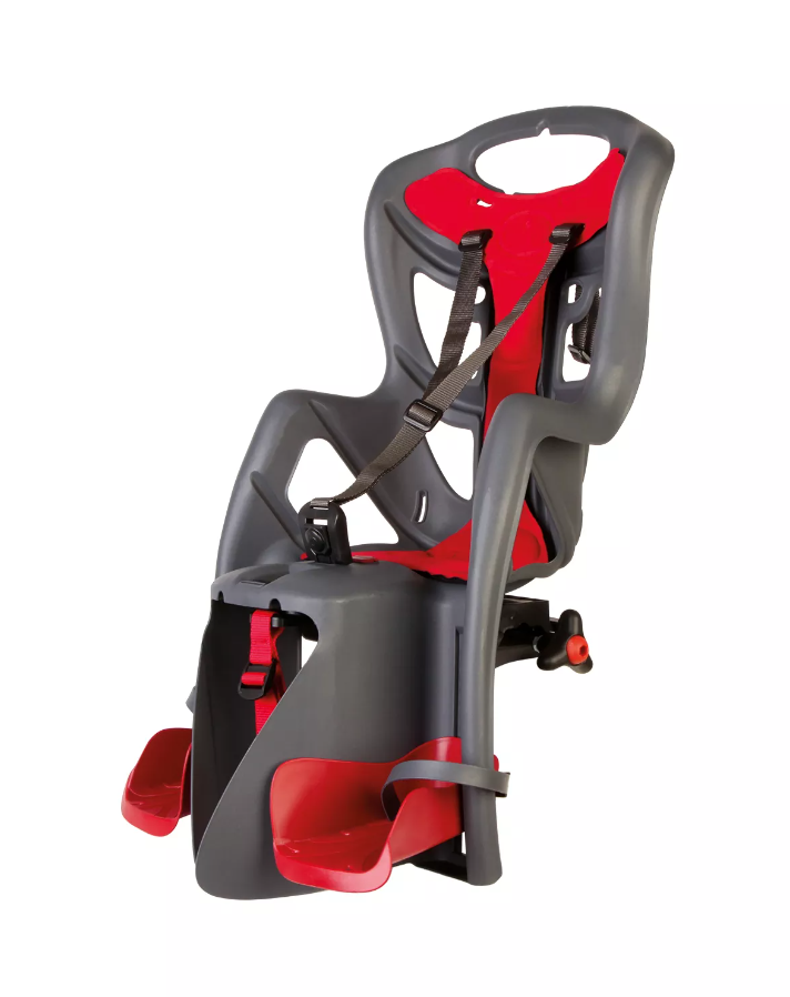 Bellelli Pepe Çocuk Koltuğu Bagaj Bağlantılı Gri-Kırmızı Made in Italy