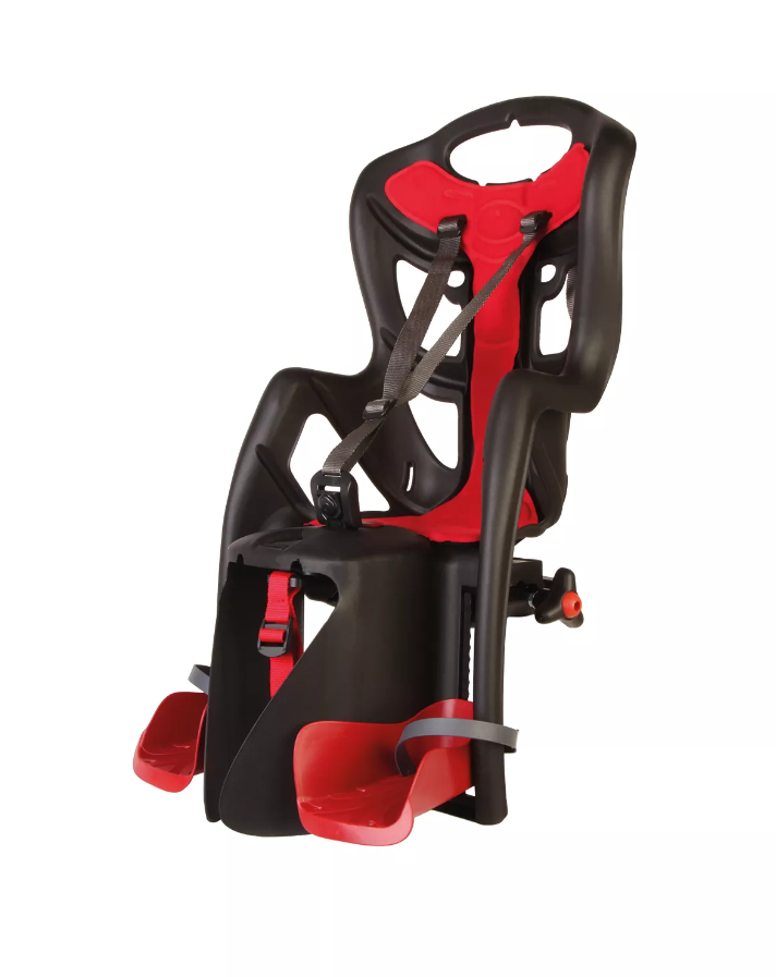 Bellelli Pepe Çocuk Koltuğu Bagaj Bağlantılı Siyah-Kırmızı Made in Italy