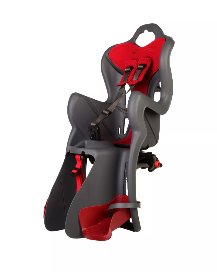 Bellelli B-One Çocuk Koltuğu Bagaj Bağlantılı Gri-Kırmızı Made in Italy