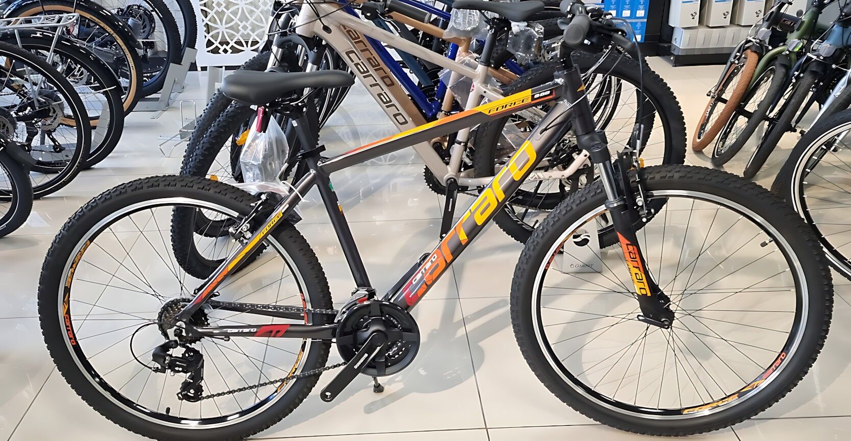Carraro Force 600 Dağ Bisikleti 26 Jant -43cm- Antrasit-Turuncu