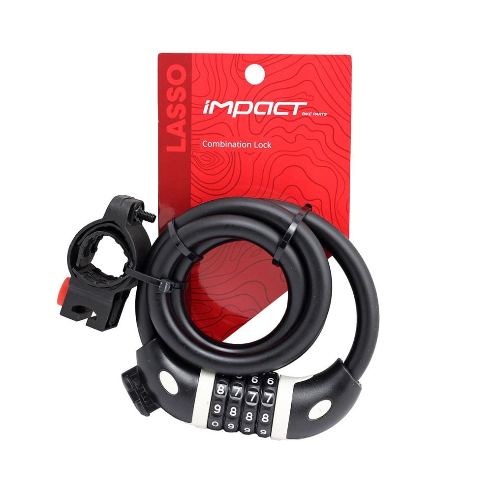 İmpact Lasso 12mmx1000mm Şifreli Kilit Siyah-Gri