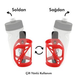 İmpact T-SIDE Matara Kafesi Sağ-Sol Kullanım Beyaz