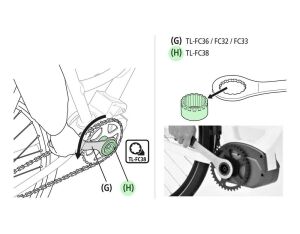 Shimano TL-FC38 E-Steps Aynakol Dişli Sökme Anahtarı