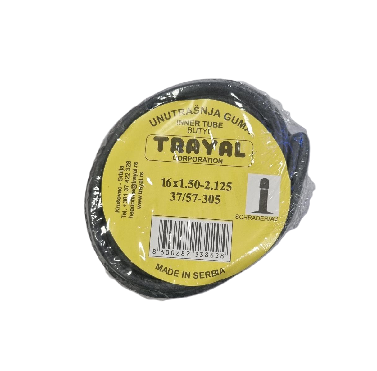 Trayal 16x1.50-2x1.25 İç lastik Schrader 35mm Sibop