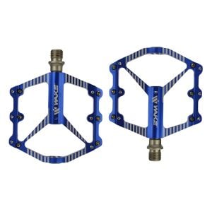 Wake CNC Alüminyum Rulmanlı Süper Hafif Platform Pedal - Mavi | 255gr