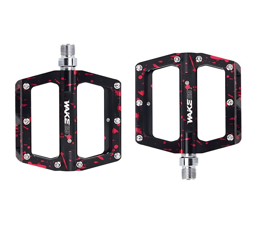 Wake Pedal Alüminyum Rulmanlı Kamuflaj Siyah Kırmızı