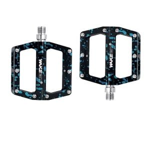 Wake Alüminyum Rulmanlı Platform Pedal - Kamuflaj Siyah / Mavi
