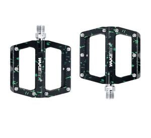 Wake Alüminyum Rulmanlı Platform Pedal - Kamuflaj Siyah / Yeşil