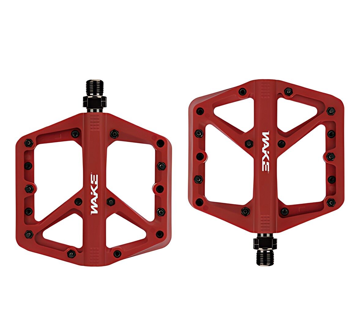 Wake Rulmanlı Plastik Kompozit Platform Pedal - Kırmızı