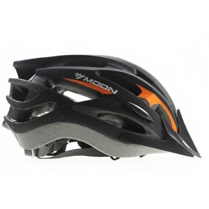 Moon MV-88 Işıklı Bisiklet Kaskı - Siyah/Turuncu (L Beden)