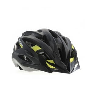 Moon MV-88 Işıklı Bisiklet Kaskı - Siyah/Sarı (L Beden)