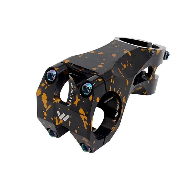 Wake CNC Alüminyum Gidon Boğazı - 31.8mm / 60mm | Kamuflaj Siyah-Gold