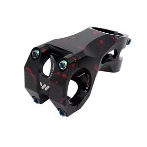 Wake CNC Alüminyum Gidon Boğazı - 31.8mm / 60mm | Kamuflaj Siyah-Kırmızı