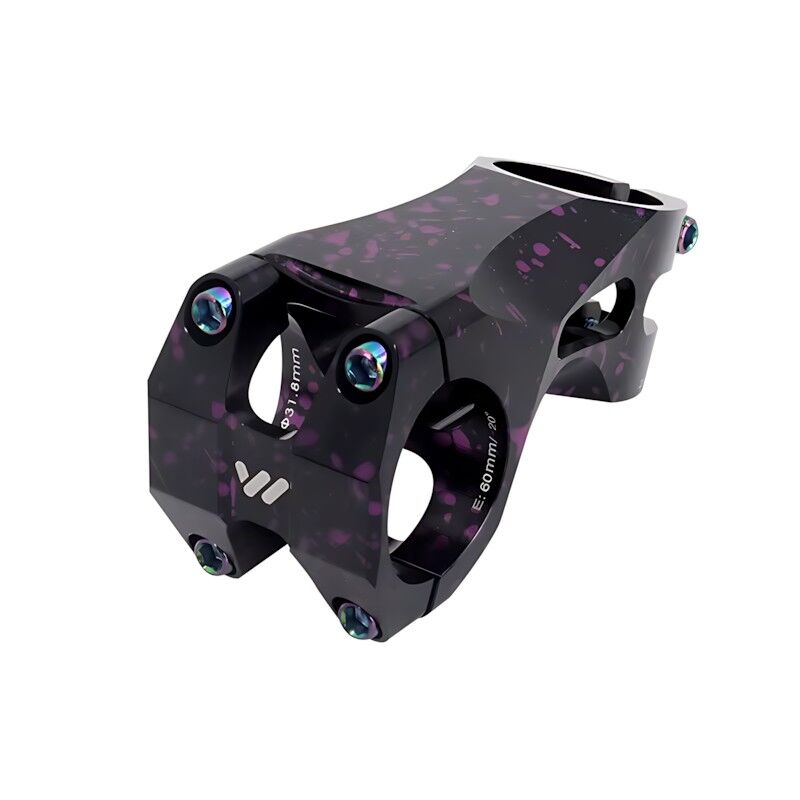 Wake CNC Alüminyum 31.8mm 60mm Kamuflaj Siyah Mor Bisiklet Gidon Boğazı