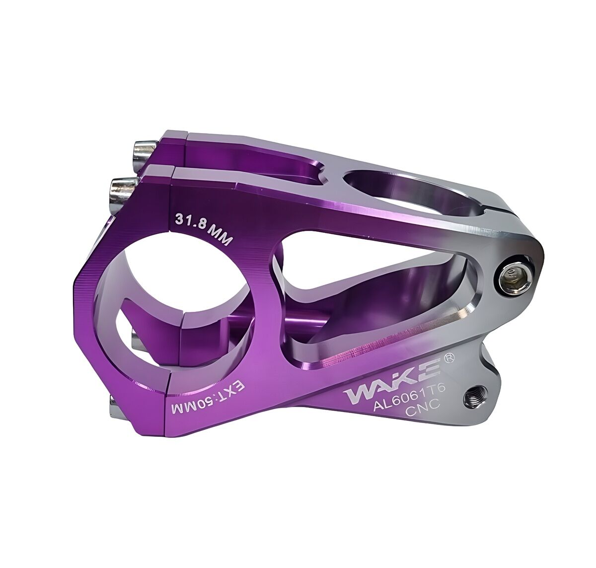Wake Gidon Boğazı CNC Alüminyum 31.8mm 50mm Mor Titanyum