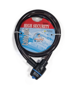 Zhongli 15x100cm Anahtarlı Bisiklet Kilidi - Çift Anahtarlı | (Siyah)