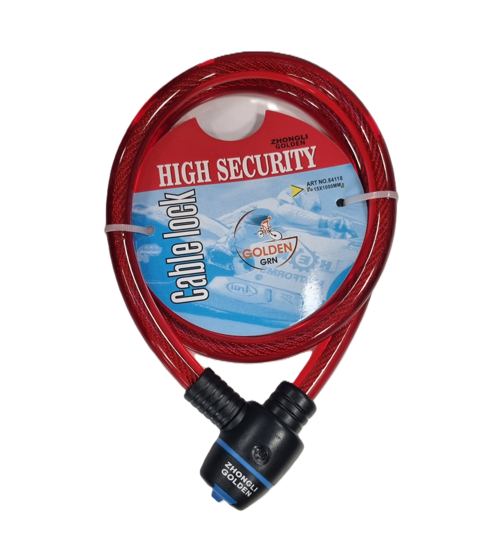 Zhongli 15x100cm Anahtarlı Kilit Kırmızı