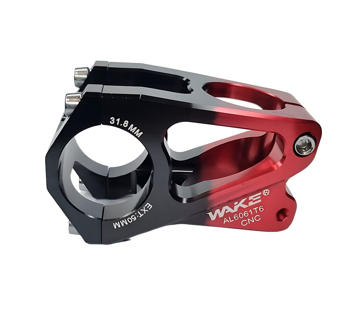 Wake Gidon Boğazı CNC Alüminyum 31.8mm 50mm Siyah Kırmızı