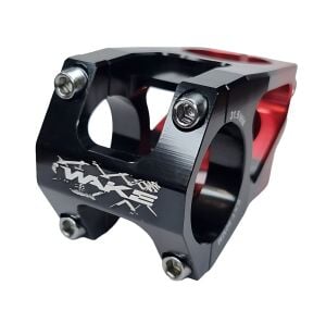 Wake CNC Alüminyum Gidon Boğazı - 31.8mm / 50mm | Siyah - Kırmızı