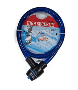 Zhongli 15x100cm Anahtarlı Bisiklet Kilidi - Çift Anahtarlı | (Mavi)