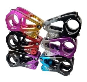 Wake CNC Alüminyum Gidon Boğazı - 31.8mm / 50mm | Siyah - Mavi