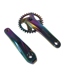 Kenze MTB Aynakol Seti - 32T / 170mm | Rainbow (Oil Slick/Gökkuşağı)
