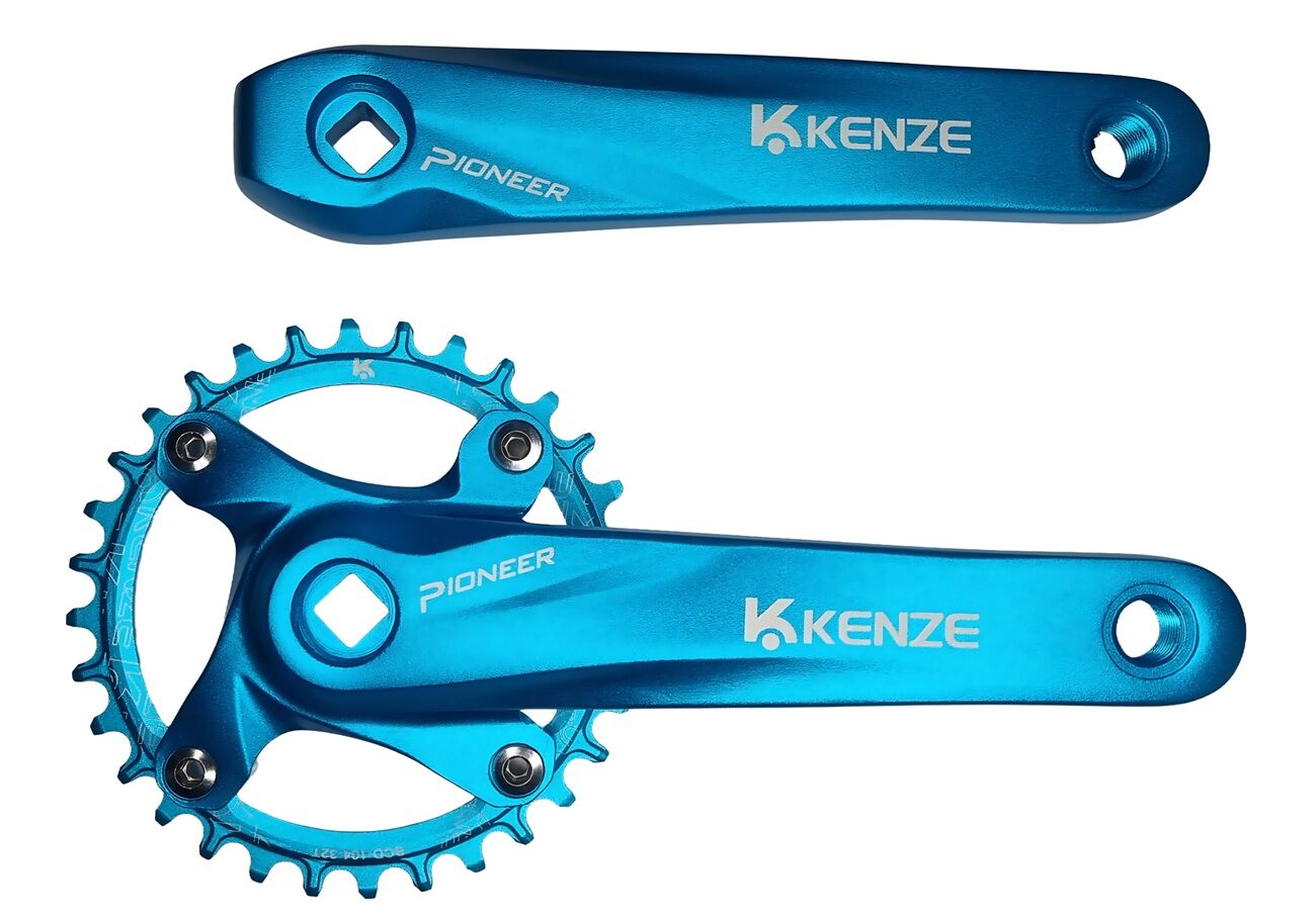Kenze MTB 32T 170mm Mavi Bisiklet Aynakol Seti - Kenze MTB 32T