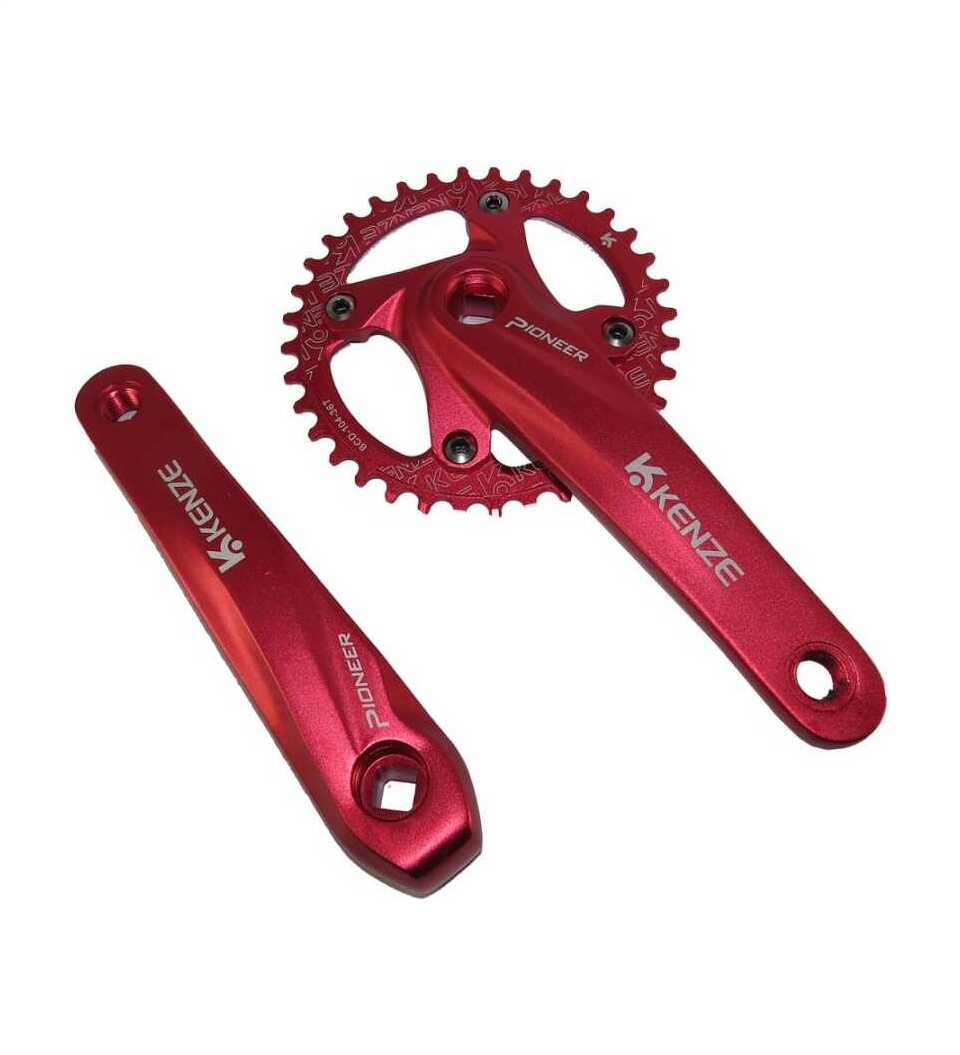 Kenze MTB Aynakol Seti - 32T / 170mm | Kırmızı