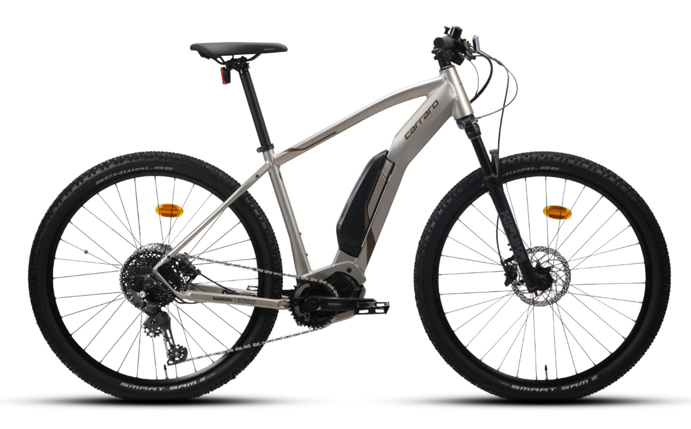 Carraro Kifuka E7 Elektrikli Dağ Bisikleti - 11 Vites | 27.5 Jant (44cm) Nikel Gri