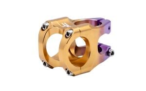 Raptor CNC Alüminyum Gidon Boğazı 31.8mm 35mm - Mor Turuncu