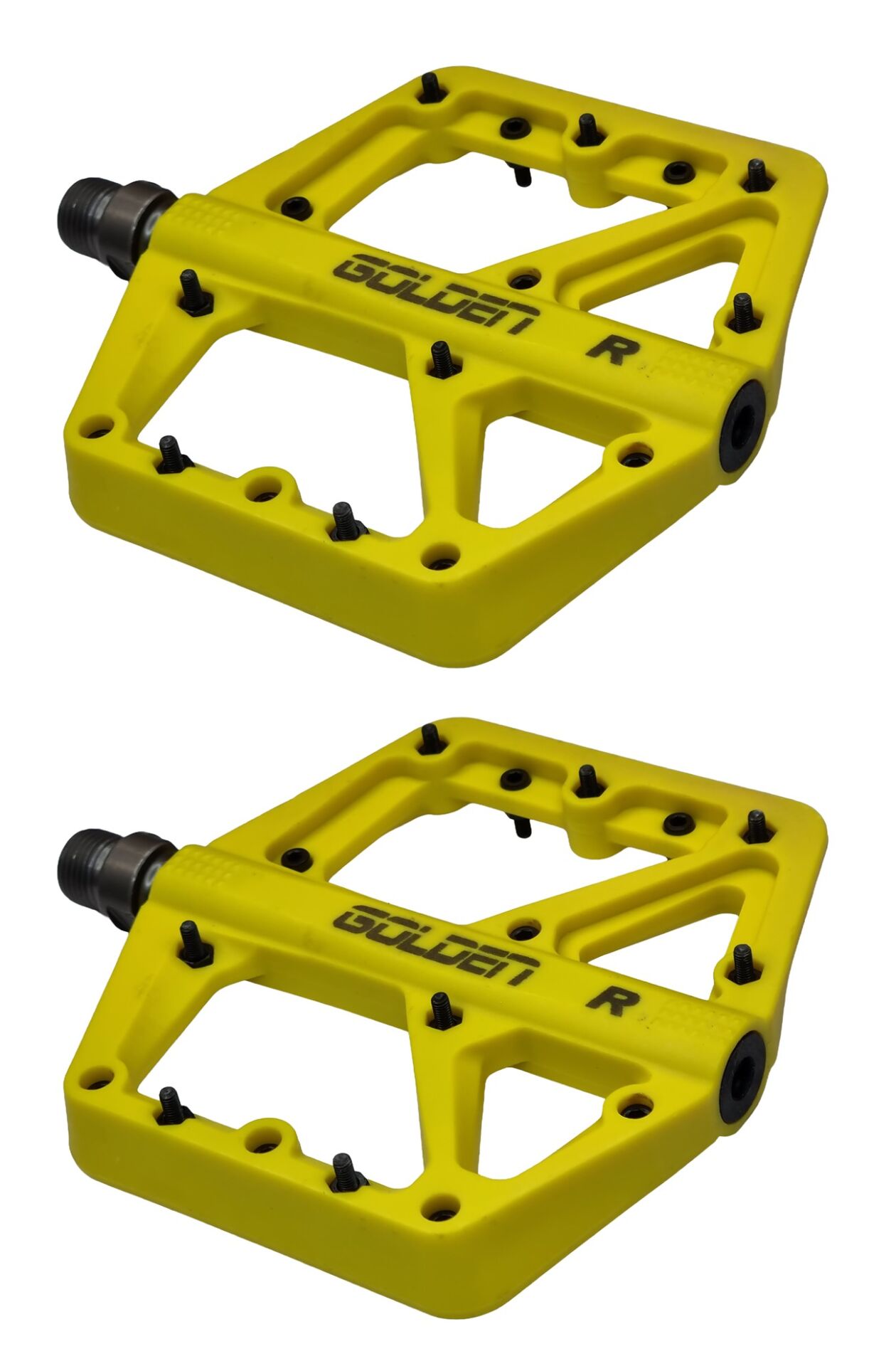 Golden 874 Rulmanlı Platform Pedal - Sarı (Çivili Set)