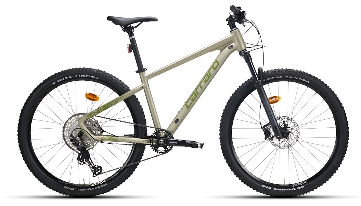 Carraro CRX 712 D Dağ Bisikleti 2026 - 12 Vites & Hidrolik Disk Fren | 27.5 Jant (44cm/M) Mat Bej Yeşil