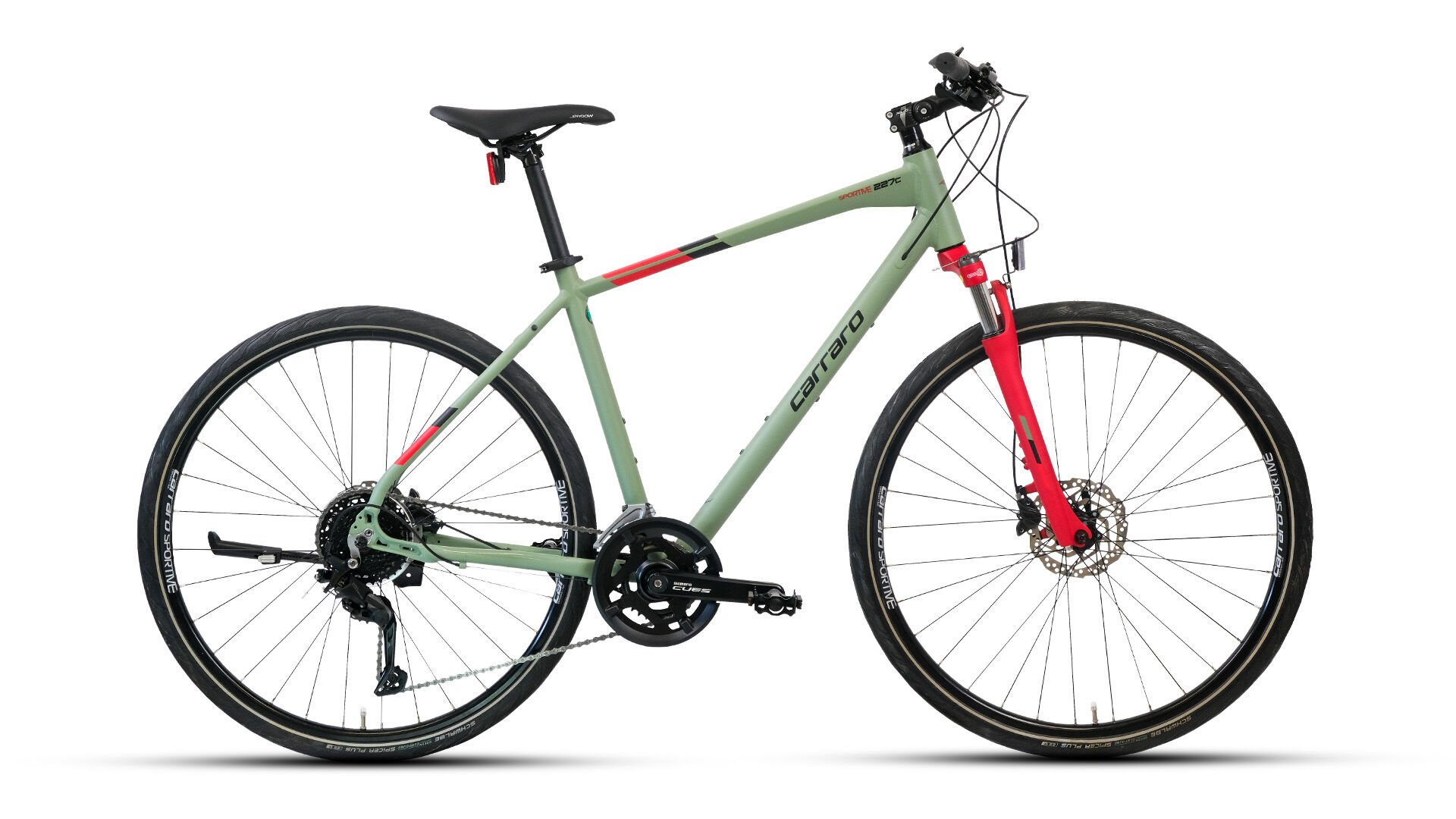 Carraro Sportive 227C Bisiklet Mat Yeşil Kırmızı - 51cm-