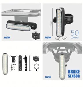 Briviga LW-BEAM50 PRO Sinyal Stop Fren Sensörlü 50 Lümen Kablosuz