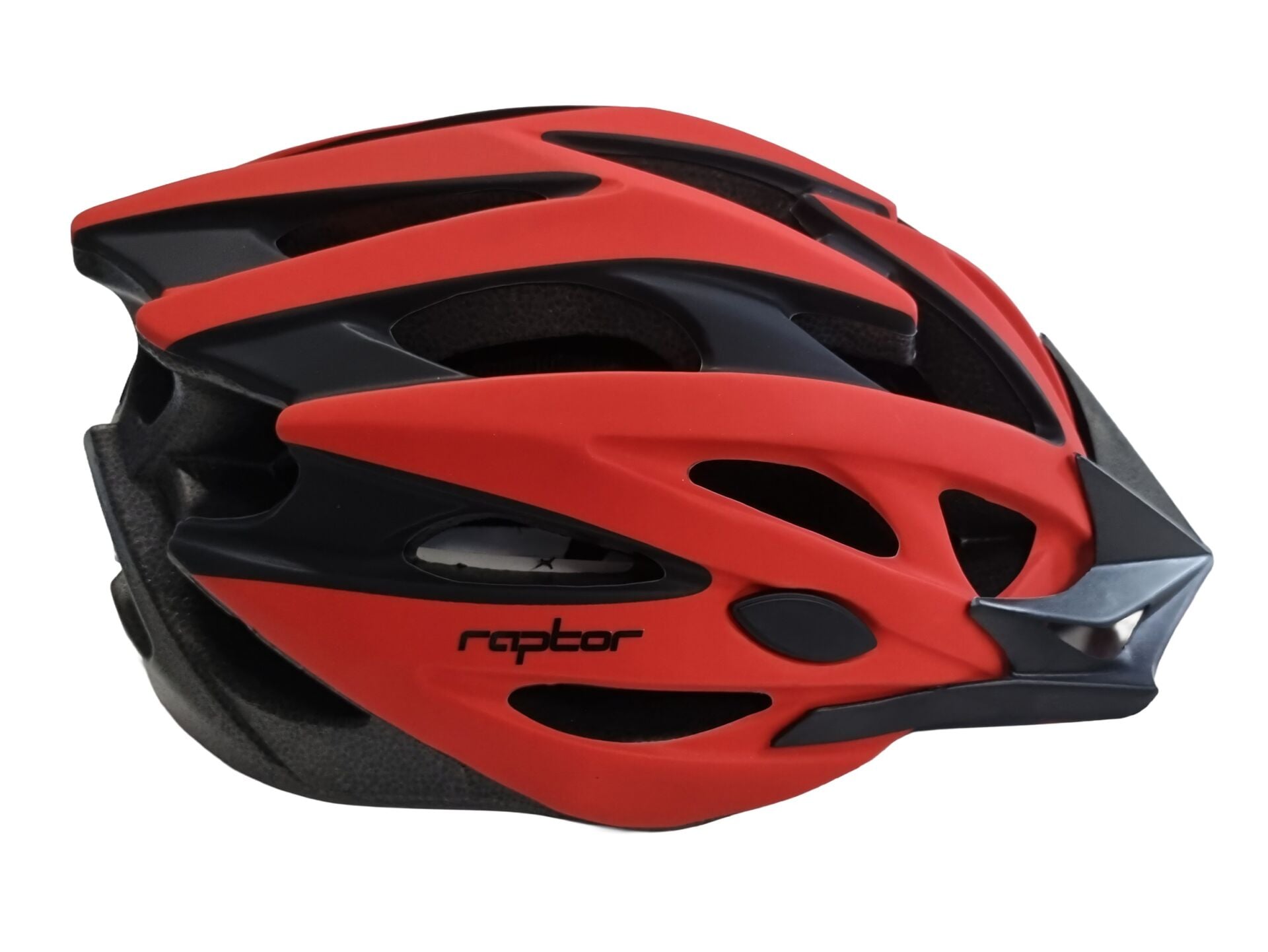 Raptor MV29 Bisiklet Kaskı Işıklı Fileli Mat Kırmızı/Siyah -M Beden-