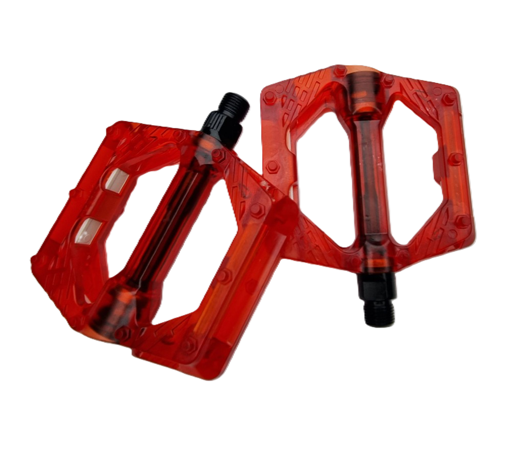Golden 812 Platform Mtb Pedal Şeffaf Kırmızı